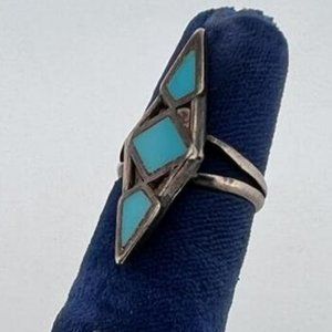 Zuni Sterling Silver Turquoise Ring